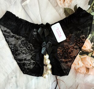 2厘米大珠子内裤珠链裤裆大码蕾丝摩擦刺激底裤薄夏情调特辣内衣