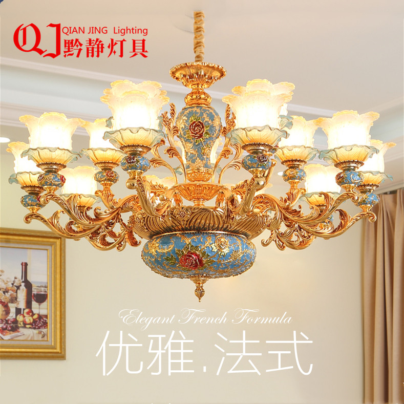 手绘描金唯美渐变色彩灯罩图片