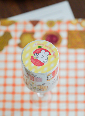 |Yuusei|原创手账拼贴 手帐素材 兔猫咪山雀 和纸胶带模切贴纸卷