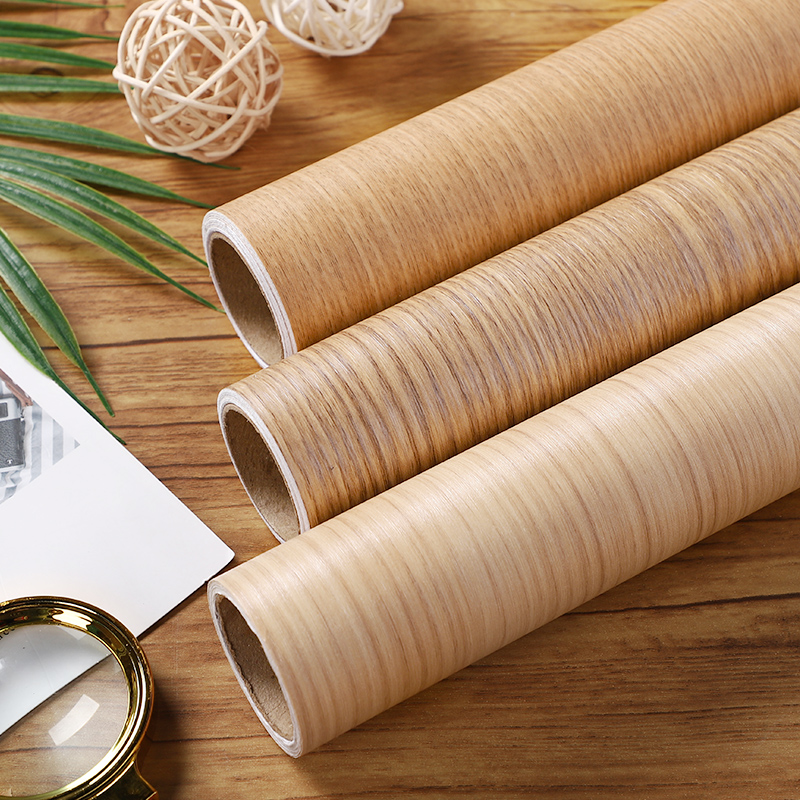 加厚木色原木木纹贴纸柜贴皮黄色