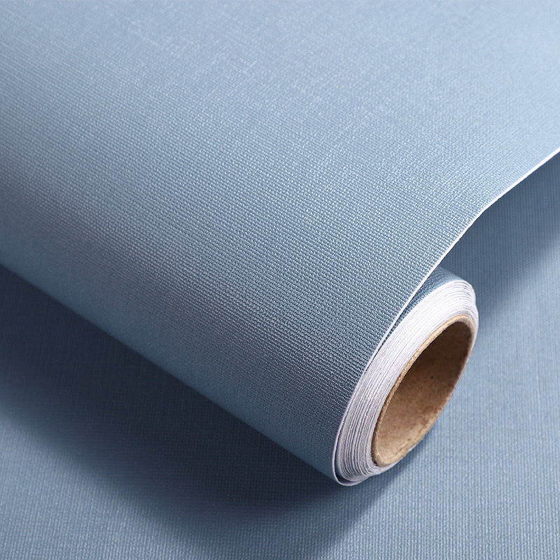 湖蓝色马卡龙装饰纯色墙纸翻新背景贴纸自粘壁纸哑光幼儿园即时贴