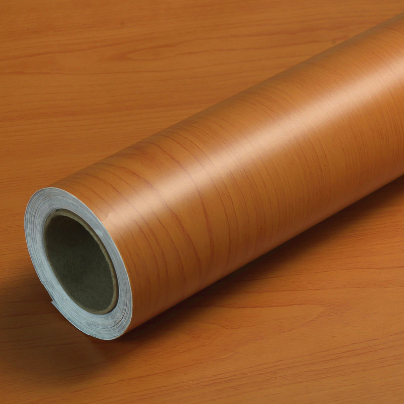 沙比利加厚仿木纹贴纸自粘柜子木门旧家具翻新桌面墙纸木纹纸贴皮