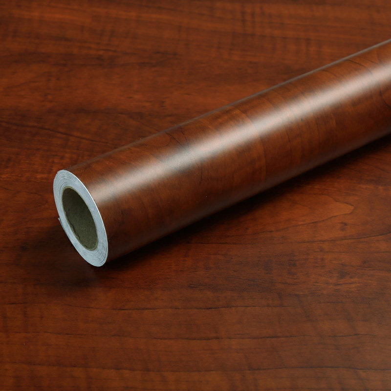 pvc自粘墙纸木纹纸防水防潮柜门衣柜家具翻新仿木加厚苏木纹贴纸