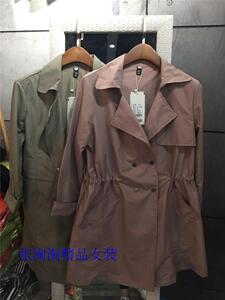 戈朴1795正品2016春季新款韩版宽松双排扣休闲短款外套收腰风衣女