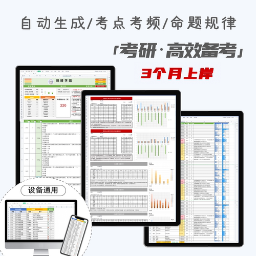 2027考研考点考频命题规律神器excel表格模板好物清单 | 晚晴学姐