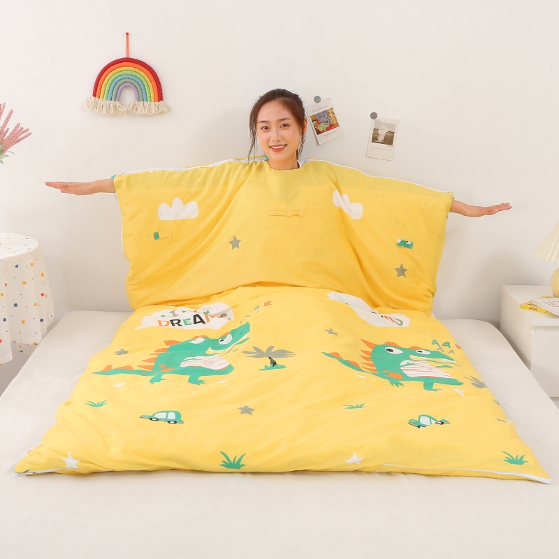 儿童睡袋大人春秋防踢被春夏季薄款初中生中大童宝宝成人室内纯棉
