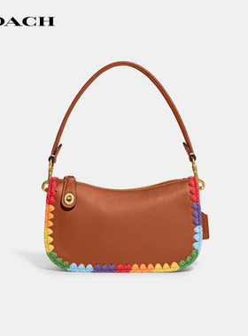 【国内现货】COACH/蔻驰专柜款Swinger腋下包编织花边单肩斜挎包