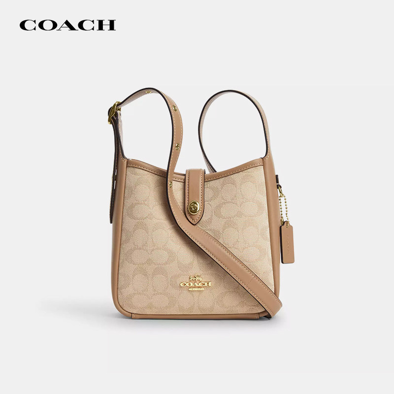 【国内正品】COACH/蔻驰Hadley织物水桶包锁扣老花小号单肩斜挎包