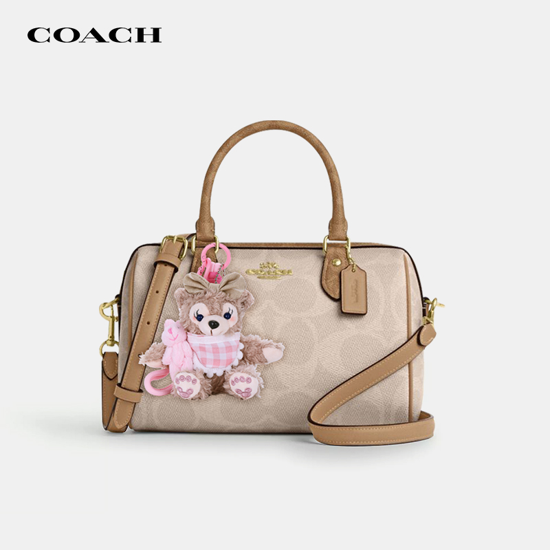 COACH/蔻驰老花拼色波士顿女包