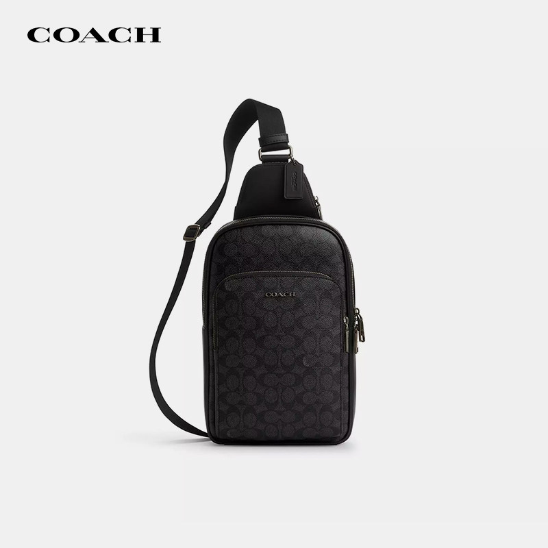 【国内正品】COACH/蔻驰男士胸包Ethan单肩斜挎包小号男包