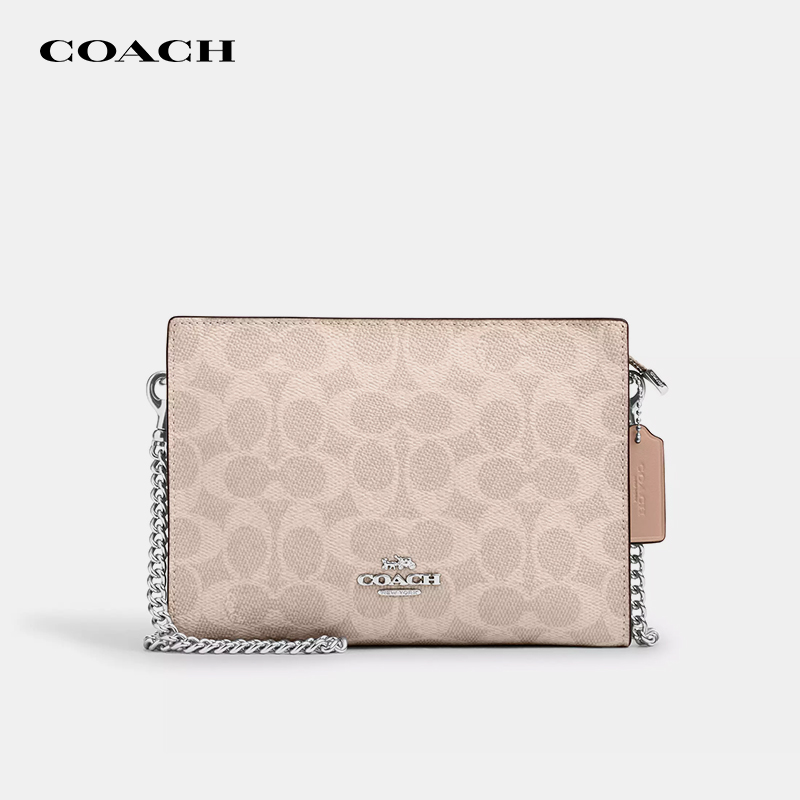 COACH/蔻驰女款拉链斜挎小方包