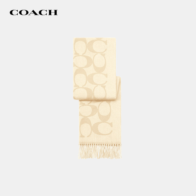 【正品保证】COACH/蔻驰女士围巾秋冬季羊毛保暖围脖披肩情侣款