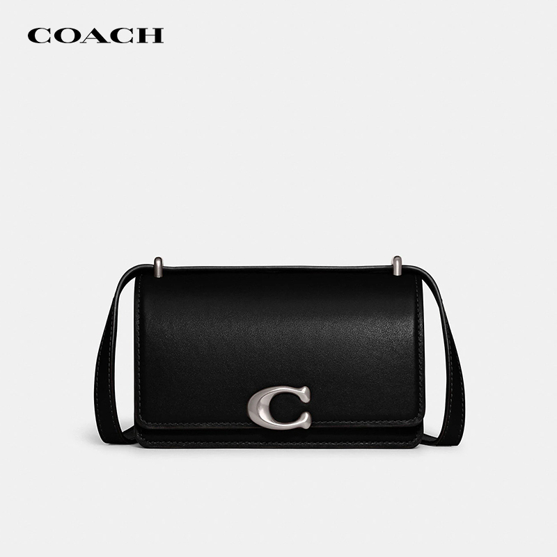 COACH/蔻驰Bandit纯色C扣小方包