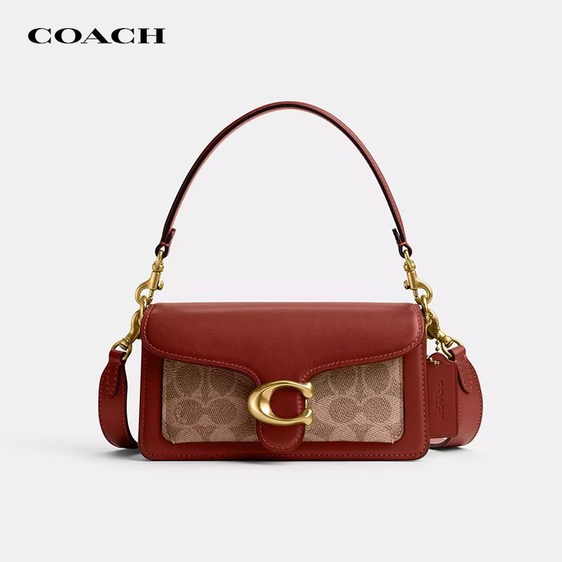 COACH/蔻驰Tabby老花拼色小方包