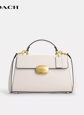 【国内现货】COACH/蔻驰Eliza纯色手提包商务休闲翻盖单肩斜挎包