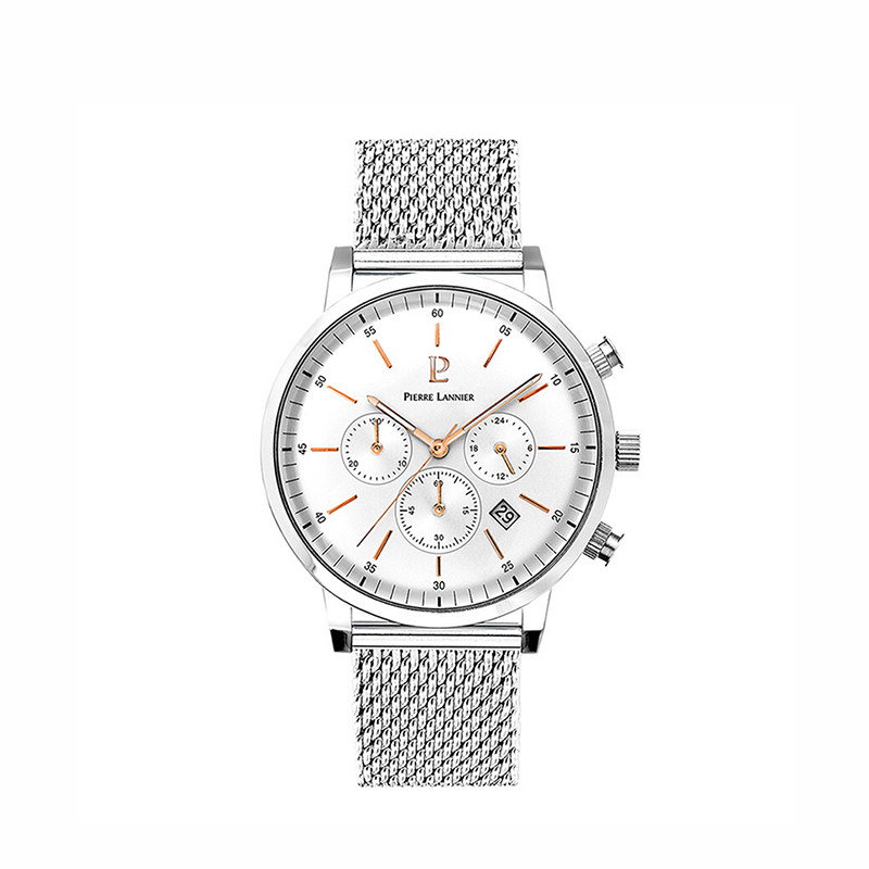 pierre lannier/连尼亚新款男士手表三眼系列时尚石英表205G108