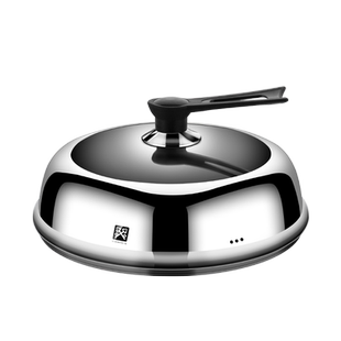 金钥匙不锈钢锅盖家用可视玻璃炒锅锅盖可立蒸锅锅盖通用30cm32cm