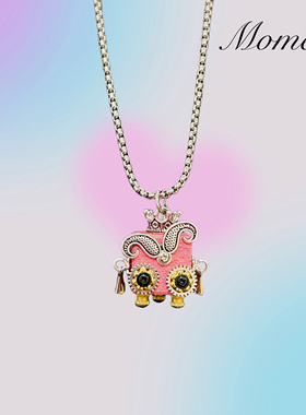 手工蒸汽朋克机器人项链创意吊坠情侣diy潮流礼品