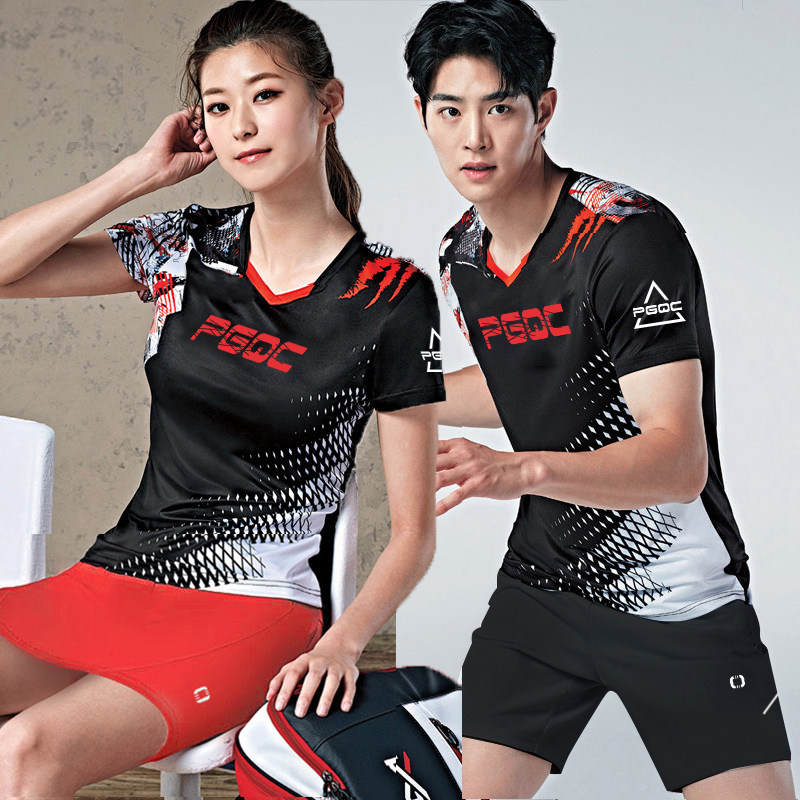 专业速干羽毛球服女新款裙装套装2026男款夏季快干短裤运动服定制