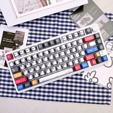 三模RGB热插拔75配列客制化机械键盘无线蓝牙电竞游戏办公带旋钮