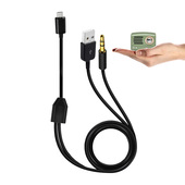 适用于猫王蓝牙音箱音频线小王子MW 2A收音机边充电二合一音频线