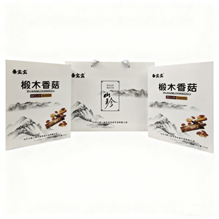 汉水山花秦岭椴木香菇500g剪腿肉质厚冬菇礼盒装