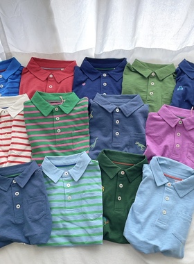 92-164英单Bd男童夏水果刺绣纯色纯棉短袖T恤儿童polo衫上衣童装