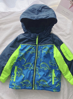 男童秋冬加绒防水防风棉服滑雪服