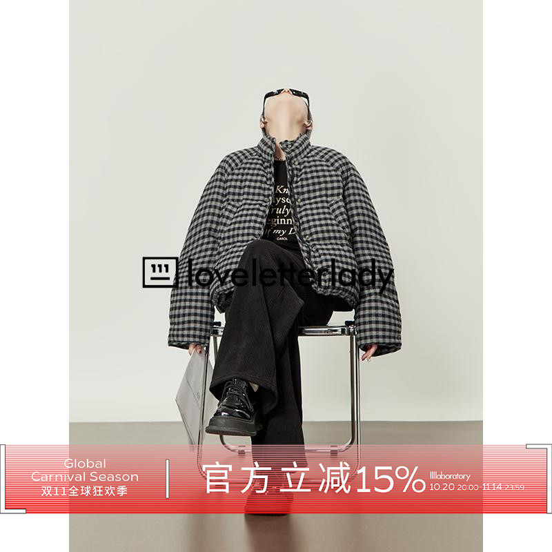 新款美式复古短款宽松面包服