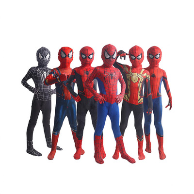 蜘蛛紧身侠连体衣儿童万圣节服装