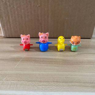 小猪小黄鸭小鸭子爬楼企鹅上楼梯玩具公仔配件大号中号