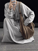 新中式 肌理做旧复古棉麻腋下大容量通勤旅行包袋电脑包 流浪者