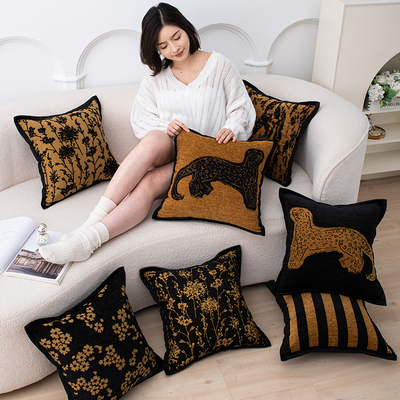 高级感现代高端客厅沙发样板间抱枕靠垫卧室床头靠枕抱枕套不含芯