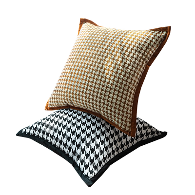 黑白系列毛巾绣抱枕正方形靠枕