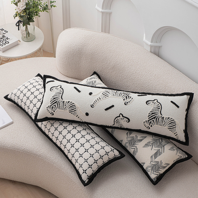 抱枕腰靠长条沙发客厅腰枕靠枕套长方形床头床上靠垫大号靠背垫罩