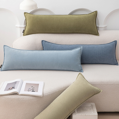 奶油风长方形腰枕靠枕客厅沙发抱枕靠垫枕头套靠背垫床上睡觉长条