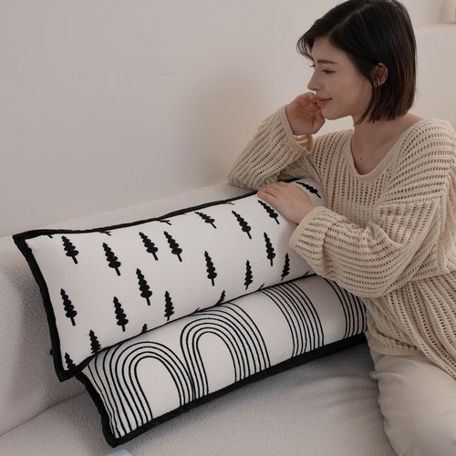 沙发腰枕长条抱枕加高头枕长方形靠枕腰部支撑靠垫客厅睡觉靠背垫