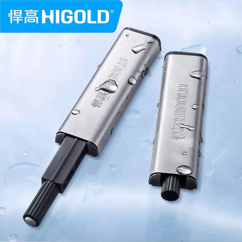 悍高柜门反弹器明装不锈钢磁吸头按压式衣橱柜门磁碰按弹器免拉手图片