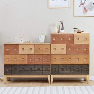 五斗柜实木客厅储物柜靠墙柜子卧室收纳柜现代简约多功能储物柜子