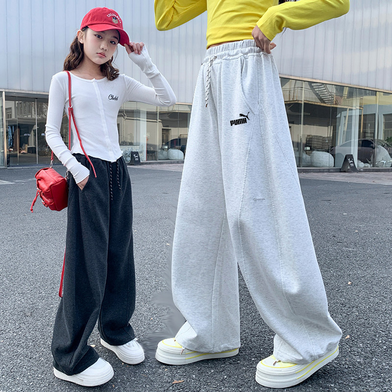 奥莱女童裤子弯刀裤春秋款儿童时尚休闲长裤中大童女孩宽松运动裤,童装/婴儿装/亲子装,裤子,淘宝优惠券,粉丝福利购,淘宝优惠卷