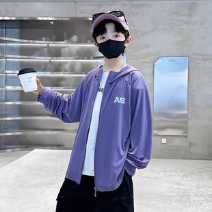 AS男童冰丝防晒衣夏季2025新款儿童轻薄防晒服中大童防紫外线外套