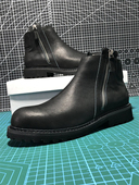 原创青年潮鞋 头层牛皮皮靴子2025新款 男鞋 双侧拉链哑光真皮马丁靴