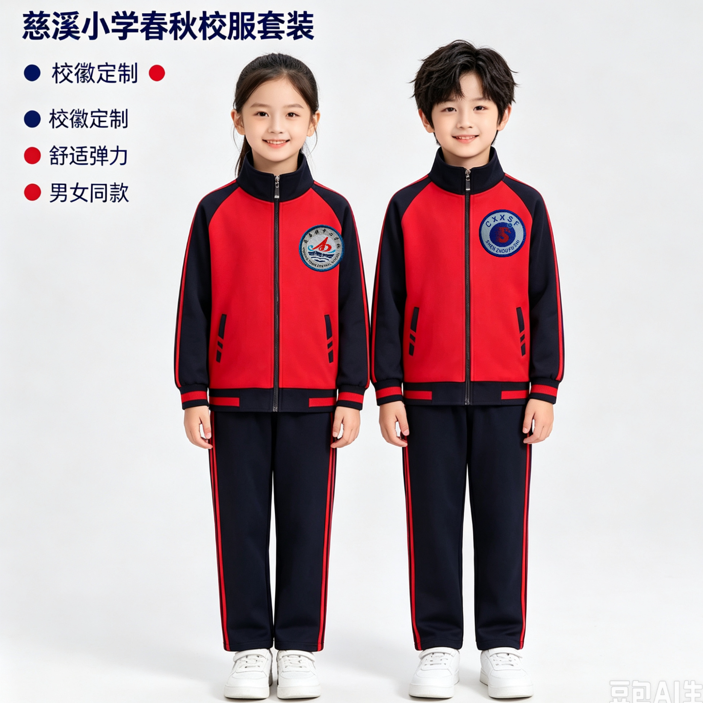 慈溪小学生校服短袖观塘湖胜山镇中心学校短裤附海夏季长裤海真滨