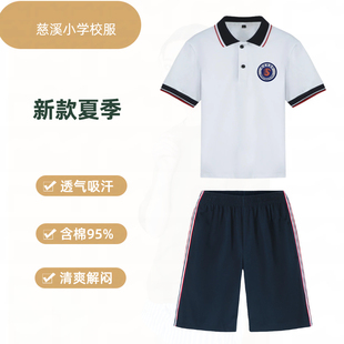 慈溪小学生校服夏季短袖纯棉上衣慈溪匡堰实验小学校服学校同款