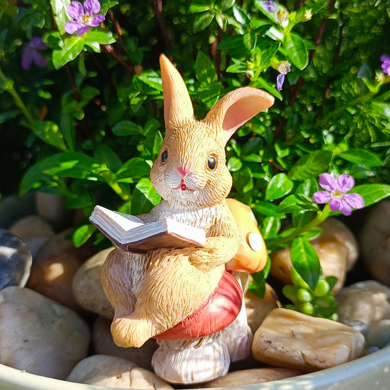 可爱卡通兔子治愈系情绪稳定精致摆件微景观盆栽花盆花园造景装饰,鲜花速递/花卉仿真/绿植园艺,其它园艺用品,淘宝优惠券,粉丝福利购,淘宝优惠卷