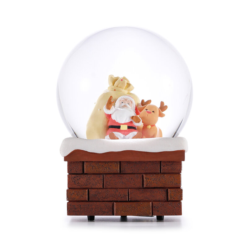 JARLL赞尔水晶球音乐盒圣诞老人八音盒精致圣诞礼物送告白女朋友
