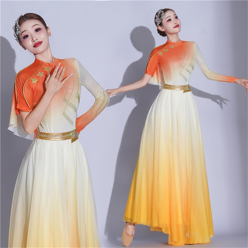 星空合唱服演出服2025新款当代舞歌伴舞套装歌颂祖国现代舞蹈服装