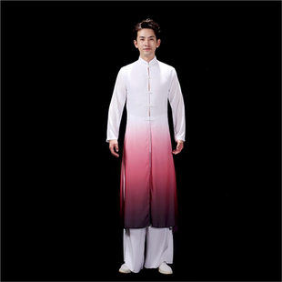 水墨古典舞艺考演出服咏春赞武术宗师表演练功服舞蹈飘逸太极服男