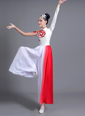 红色摇篮舞蹈服古典舞服装中国风学生阔腿裤练功服现代舞演出服装