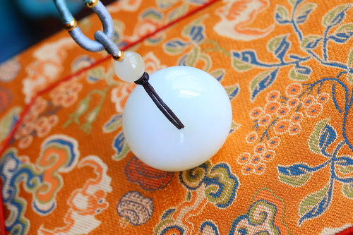 和田玉羊脂白玉平安扣吊坠挂件男女士玉坠收藏礼品